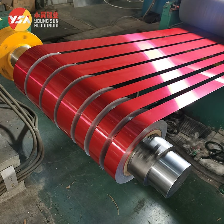 Color-coated aluminum strip slitting